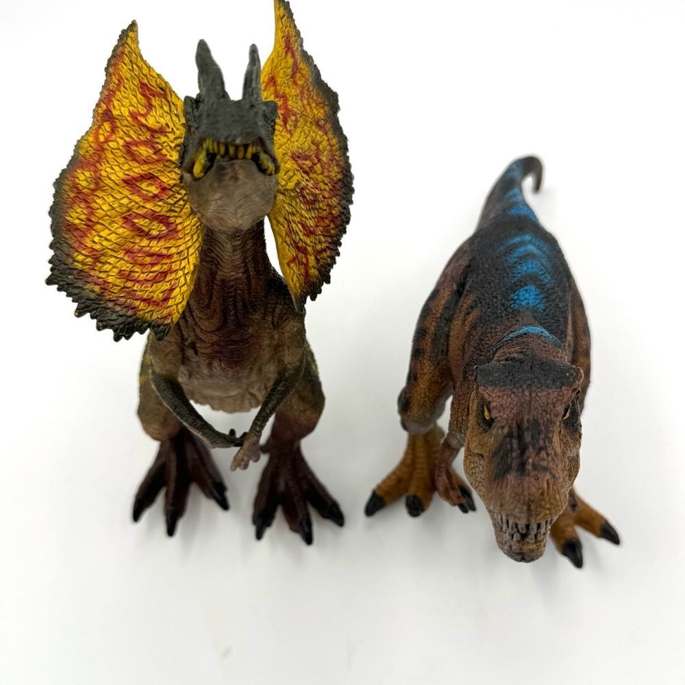 Adventure Force Tyrannosaurus Rex & Dilophosaurus Dinosaur Toys 10"